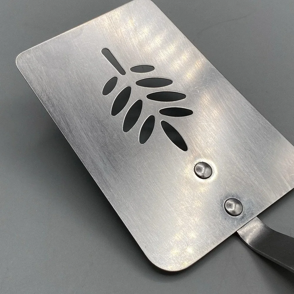 Vintage Maid Of Honor Slotted Spatula 10 in Wheat Pattern Short Handle Stainless